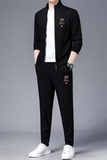 2023春秋季时尚休闲运动套装男中青年潮流开衫卫衣三件套外套潮，男装休闲套装，电商B212（原钱塘6029）