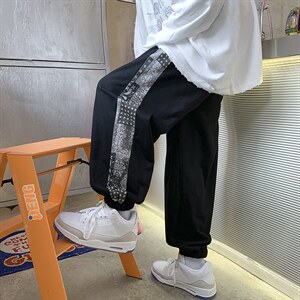 2025秋季直筒运动裤腰果花卫裤宽松休闲裤男女A125-DK912-P45，男装休闲裤，电商A125