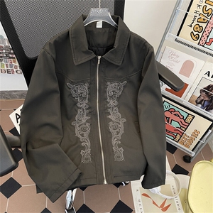 2025新款雕花刺绣夹克设计感工装外套潮牌情侣现货W8580-P66图片