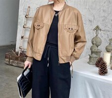 【现货】休闲皮衣外套，女装皮衣，芷炫