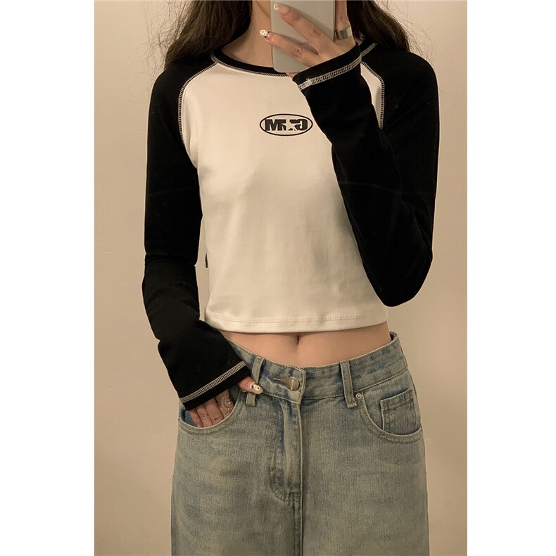 中性风插肩袖短款印花字母图案设计潮流休闲卫衣女WY77079P30控48,男装卫衣,星座226-1