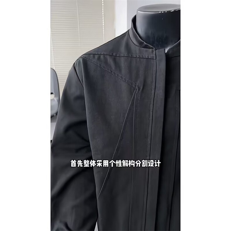 W10545-P60网图现货美式双色拼接夹克棒球服外套红内高品质,男装夹克,星座1608