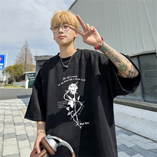 2024夏季新款麂皮绒圆领短袖T恤RT420-特P19控38，男装T恤，电商B370