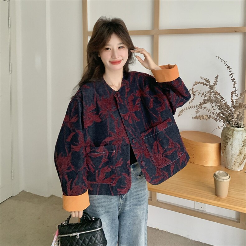 定制高级牛仔提花面料612-P175-288-牛仔上衣外套,女装短外套,2C275