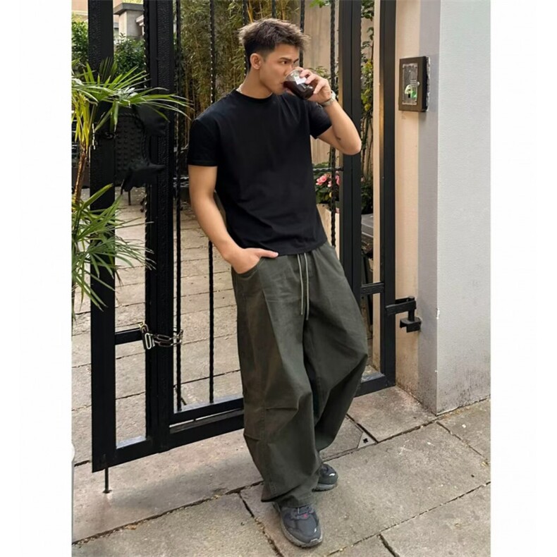 【网图】小众休闲裤男个性工装百搭设计感长裤子K5506/特P45，男装工装外套，电商D202-1