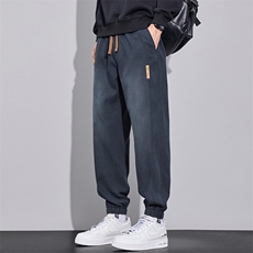 美式复古牛仔裤男款潮牌秋冬季宽松束脚哈伦工装休闲裤H603-特P42，男装牛仔裤，星座610（原A335）
