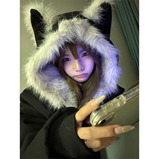 现货重磅硬挺boxy羽绒棉衣座山雕猫耳大毛毛领麂皮棉服冬外套，男装棉衣，电商A486-1