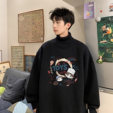 8XL高领毛衣男大码胖子堆堆领打底羊毛衫GM45385-P45加绒款-P65，男装T恤，电商A040