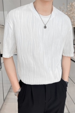 黑色2022精神小伙修身男士潮流短袖T恤社会tT2212-P38控58，男装T恤，电商A108