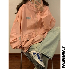 1中性连帽工装大口袋大码M-5XL户外潮牌防晒服男FS77009特P39控78，男装防晒衣，星座226-2