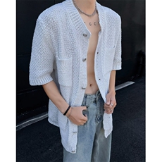 夏季2024新款痞帅短袖衬衣JY96P45，男装T恤，星座1116-2