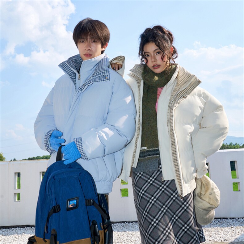 冬季新品得物美式潮流高品质格子加绒加厚棉衣外套棉服MY5566-P88图片