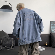 牛仔外套男秋韩版潮流潮牌夹克男休闲百搭秋季上衣服JK08329-P58，男装夹克，星座308B-1