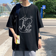 DX17172-P20纯棉短袖t恤男大码半袖打底衫宽松体恤衫港风，男装T恤，电商A040