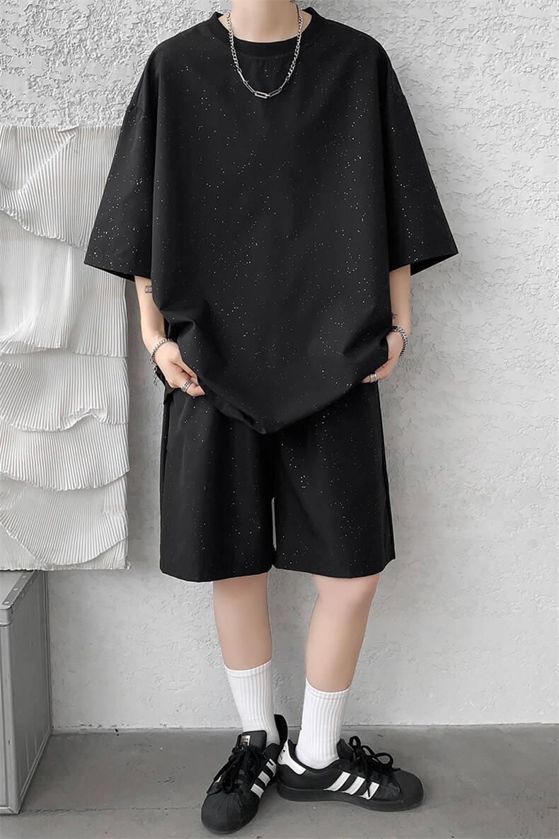 8XL-M特大码休闲运动套装男士夏季短袖短裤衣服一套男装TZ103P32,男装休闲套装,电商D206-1