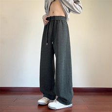 小众设计高克重雪尼尔420g人字纹宽松保暖休闲裤K24135-特P35控68，男装棉衣，电商A001