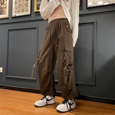 美式工装裤男女新款设计感小众束脚裤宽松百搭休闲裤子BK256-p45，男装休闲裤，星座1008-1