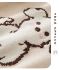 男女通用长袖圆领儿童小狗图案，童装儿童羊毛衫，牧戎奢羊绒