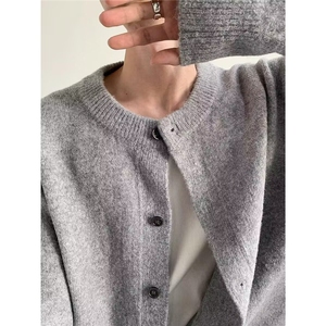 日系简约流行原宿潮流针织开衫薄款修身毛衣外套女时尚ins新款