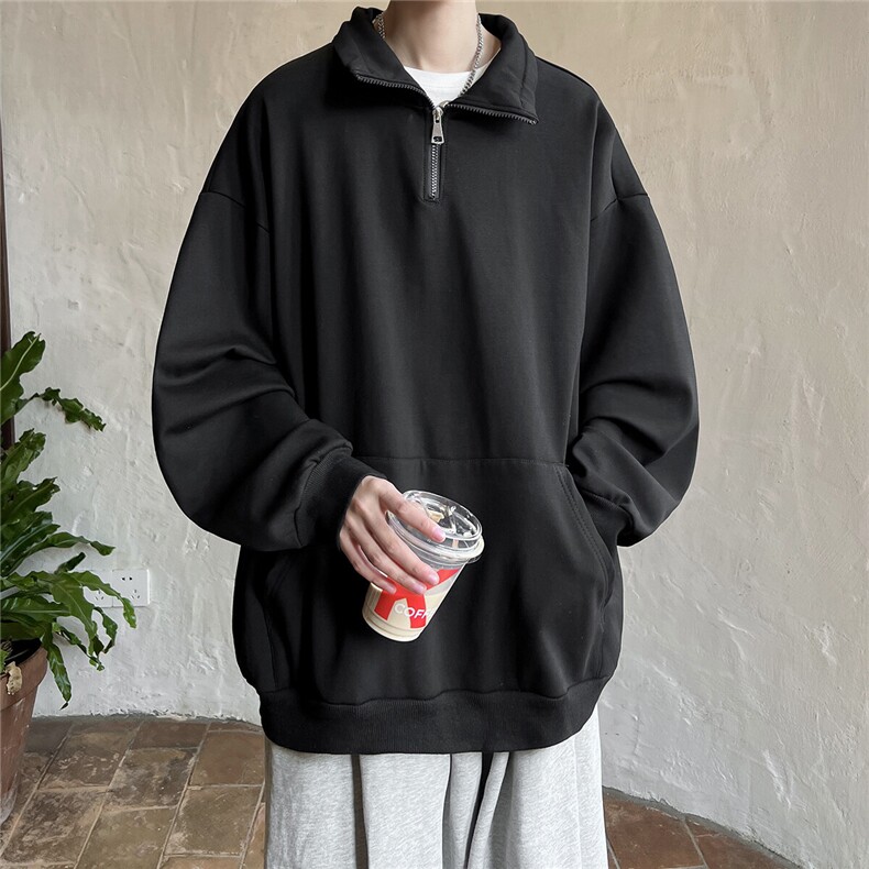 2025重磅冲锋衣内胆半拉链翻领POLO衫大码M-5XL卫衣男WY77077P65，男装卫衣，星座227-7