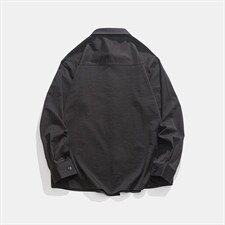秋季新款衬衫小熊彩色印花暗门襟宽松舒适百搭款QR35-P40，男装衬衫，电商A128