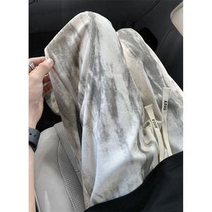 秋季新款拼接扎染灯芯绒设计感百搭休闲裤B315-K25497-特p25控48图片