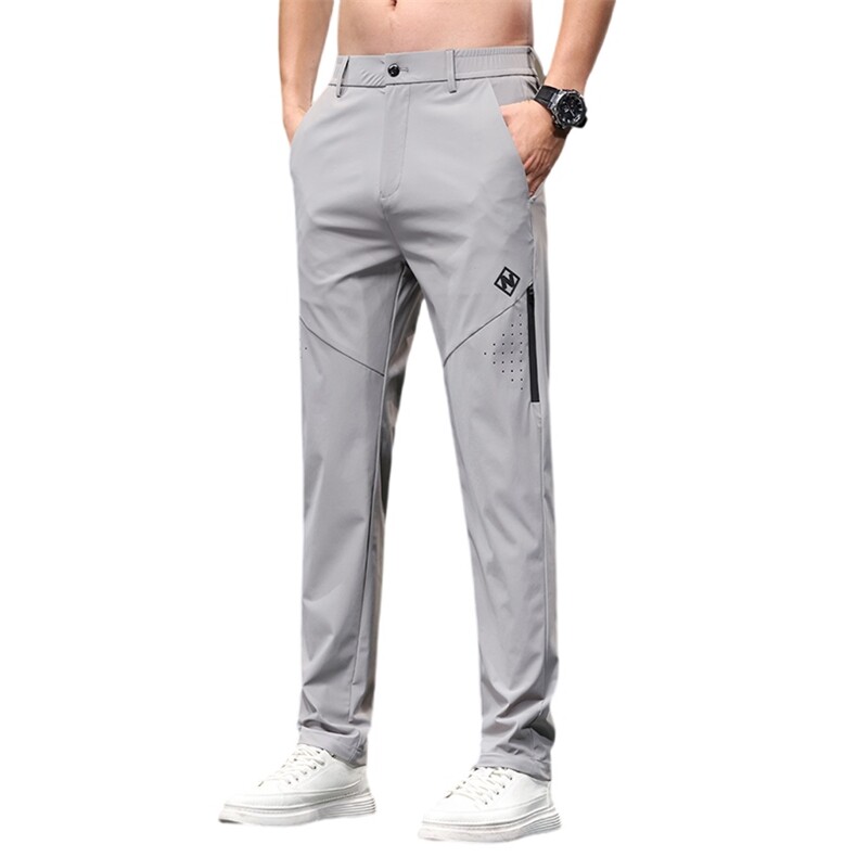 直播品质锦纶78.5氨纶21.5冰丝高弹运动休闲裤男直筒长裤K8818,男装休闲裤,星座815-2
