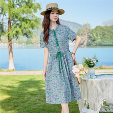 320时尚印花显瘦连衣裙，女装连衣裙，倪叶myz