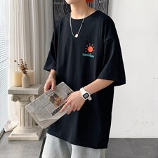 ！2021夏季新款纯棉男士短袖T恤宽松百搭半袖体恤衫T2151P28，男装T恤，电商B220