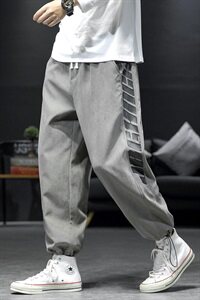2021新款 沙发灰色休闲宽松印花运动裤A061-K1822-P45控价68图片