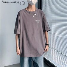 夏季港风ins短袖男潮流宽松潮牌五分袖RT12P28,男装T恤,星座1116-2