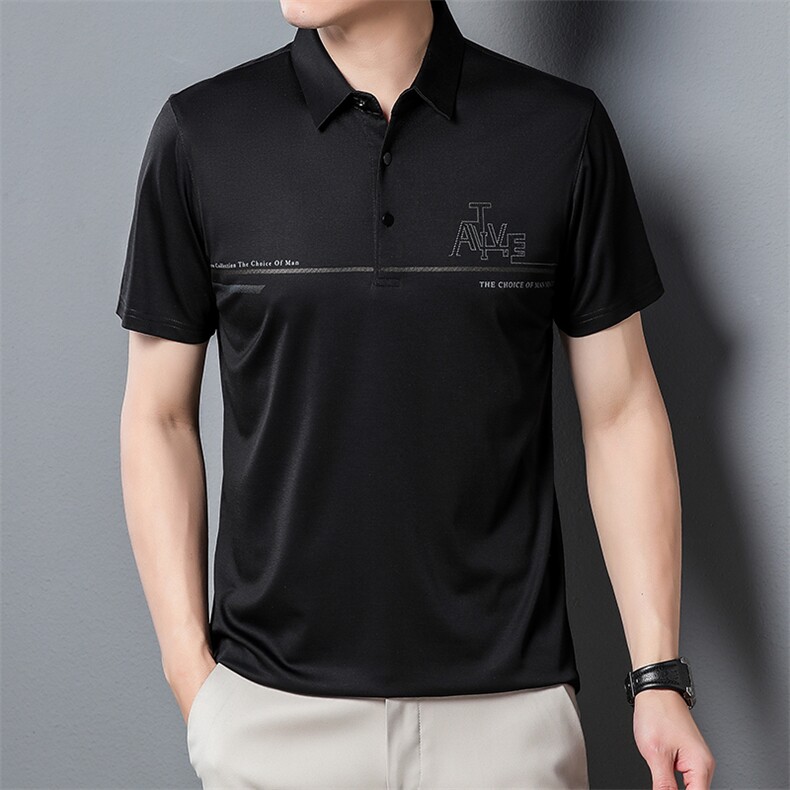 男士纯棉短袖T恤轻商务POLO衫中青年休闲百搭纯色体恤P47,男装Polo衫,星座1105-3