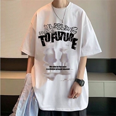 美式时尚潮牌高街印花纯棉重磅半袖T恤男款夏季纯棉重磅短袖上衣，男装T恤，星座218-1（原230）