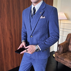 2026秋季新西装套装修身休闲商务三件套西服男士礼服KTZ1824-P325，男装西服套装，星座1105-3