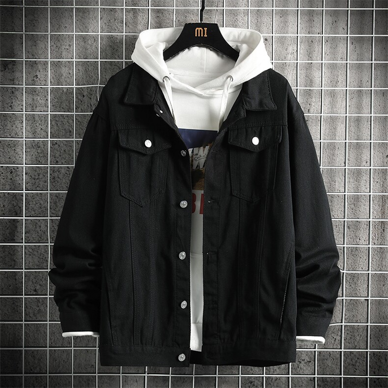牛仔夹克男大码牛仔外套男茄克NJ77205-P60加绒款-P75,男装夹克,电商A040A