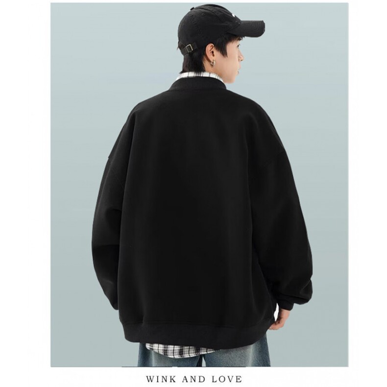 5474-P73美式高街高质量刺绣400g纯棉华棉复合休闲外套,女装卫衣/绒衫,星座617A-2