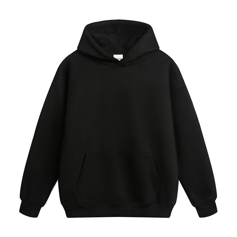 无帽绳版二开秋冬美式高街重磅曼巴棉纯色连帽卫衣外套X056，男装卫衣，电商A486-1