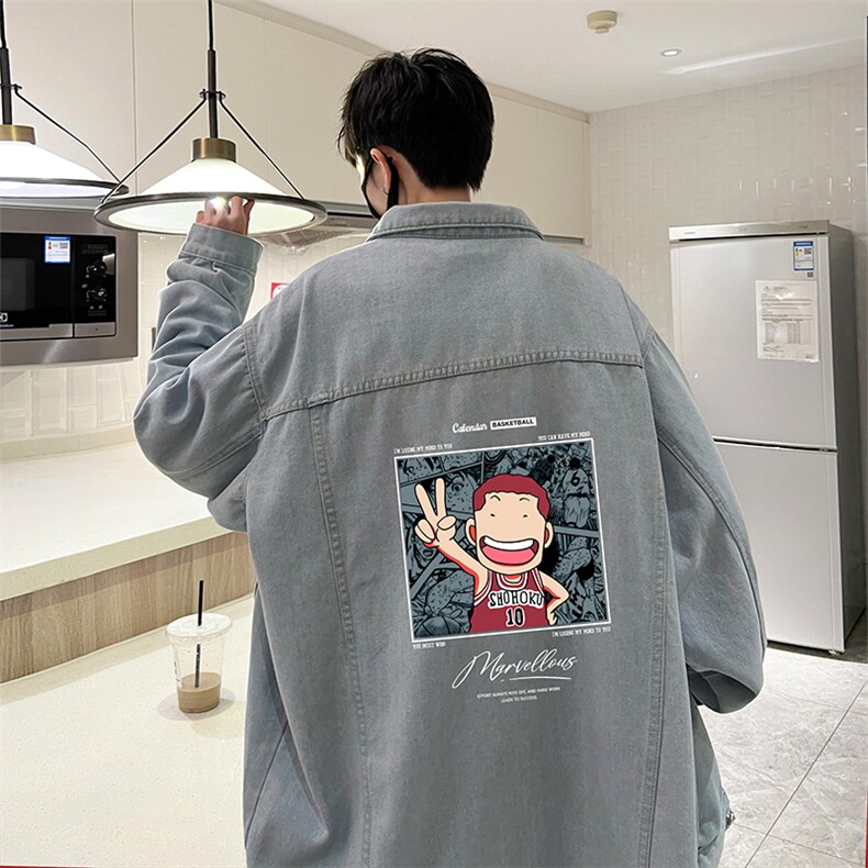 牛仔夹克男大码牛仔外套男茄克NJ77392-P60,男装夹克,电商A040