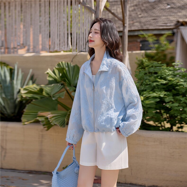 2026夏季新款女刺绣蕾丝透气防晒衣外套上衣,女装防晒衣,可可小西