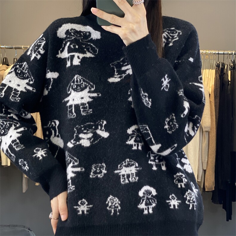 早春新款羊毛小开衫女短款外搭羊毛衫圆领短款针织春秋外套,女装羊毛衫,唯若美羊绒