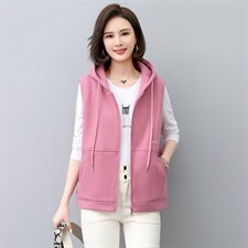 中老年女士马甲2024新款春秋薄款时尚大码外穿休闲无袖坎肩背心女，女装马甲，依倍林