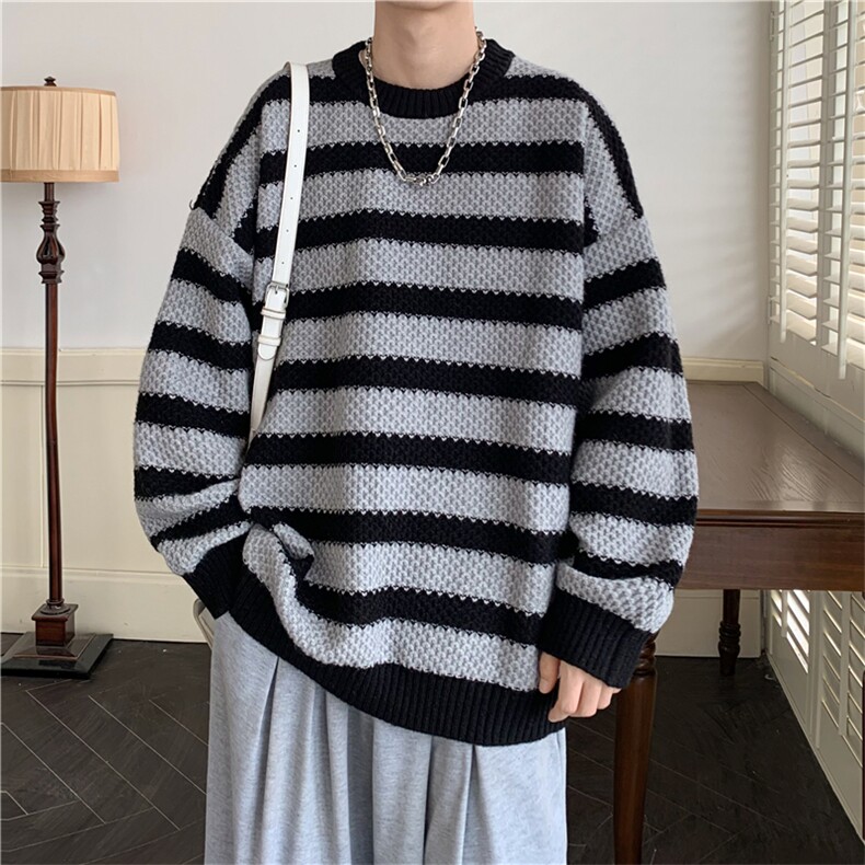 现货现货宽松圆领毛衣男秋冬百搭针织衫D329-QM802-P65控88,男装针织衫/毛衣,电商D329