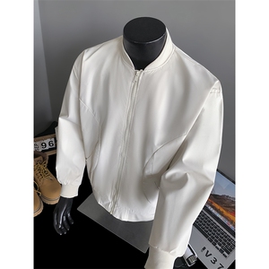 秋季飞行服男士棒球领夹克弯刀口袋外套潮流茄克A266-JK8016-P33图片