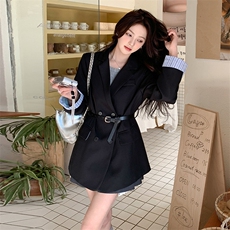 时尚高级感黑色西装外套女春秋2025新款日常通勤百搭韩版气质上衣，女装西装，2C261
