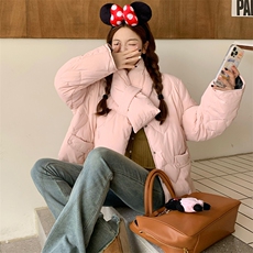 韩系减龄两面穿短款棉服外套女2025冬季新款显瘦保暖加厚棉衣棉袄，女装棉衣/棉服，2C260