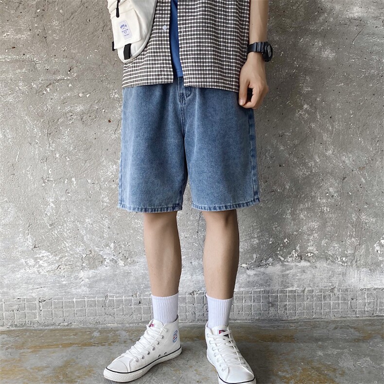 21夏季港风牛仔短裤男中性风五分牛仔裤女DS-C407-506-P40,男装牛仔裤,电商C323-1