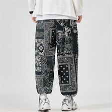 日系新款潮男士休闲宽松工装大码反光抽绳束脚九分裤长裤K399/P45，男装工装外套，星座608A