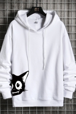 WY2035-P40纯棉连帽卫衣男大码运动帽衫宽松薄外套网格挂拍，男装卫衣，电商A040A