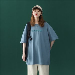 1中性风图案已注册大码M-5XL休闲情侣潮短袖T恤男7036F20控38图片