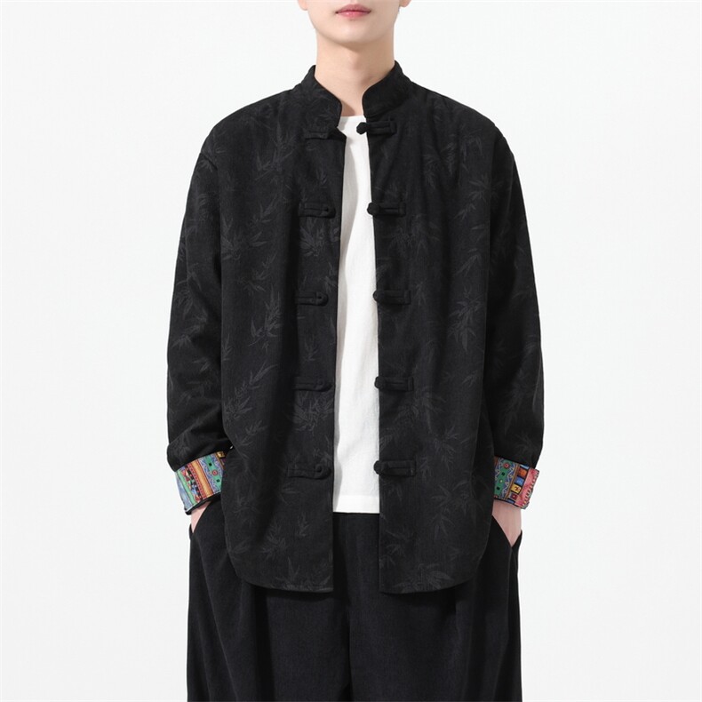 男士衬衫外套灯芯绒夹克盘扣立领风 XZ1512-2511-P55图片